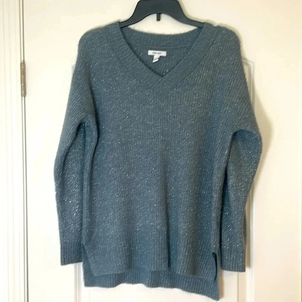Nine West Sparkly V-Neck Sweater - Size M